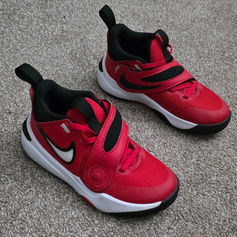 Nike Kids Sneakers Red/White US 11C Lightweight Breathable Mesh Durable Grip V